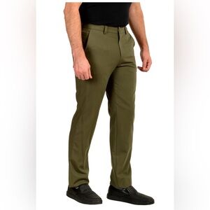 HUGO Men's Modern Fit Tom 232X Olive Wool Blend Dress Pants 34Wx32L